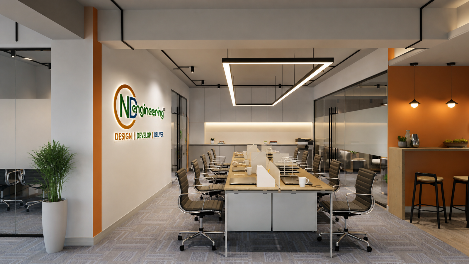 Turnkey office interior project execution in Kolkata by CND Engineering
